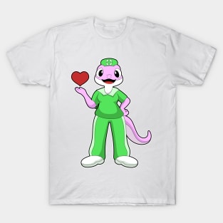 Geko as Nurse with Heart T-Shirt